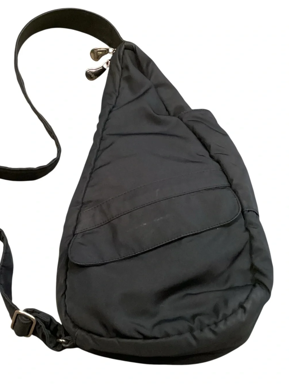 AmeriBag Healthy Back Bag Black‎ Nylon Crossbody Sling Backpack